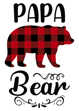 Papa Bear red plaid
