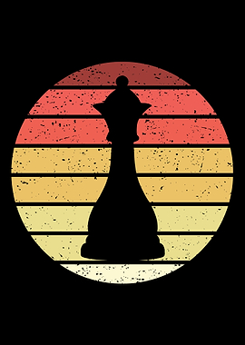 Queen Chess Retro Vintage