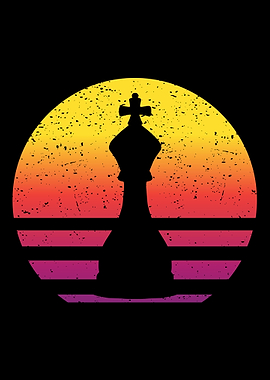 King Chess Retro Vintage