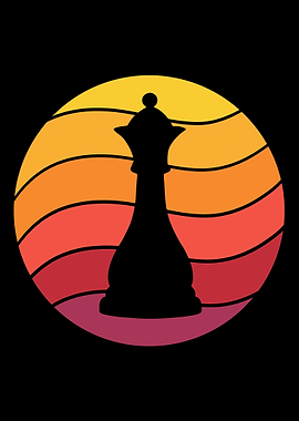 Queen Chess Retro Vintage