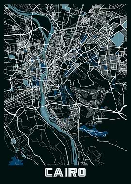 Cairo City Map Egypt