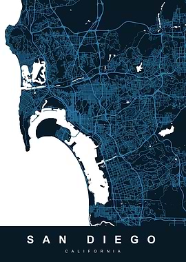 SAN DIEGO Map CALIFORNIA