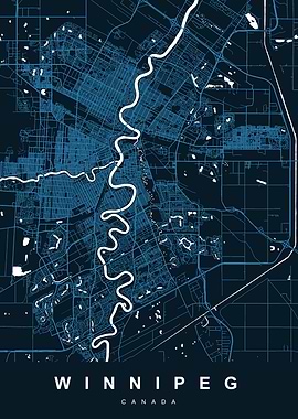 WINNIPEG City Map CANADA