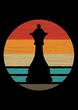 Queen Chess Retro Vintage