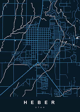 HEBER Map UTAH USA
