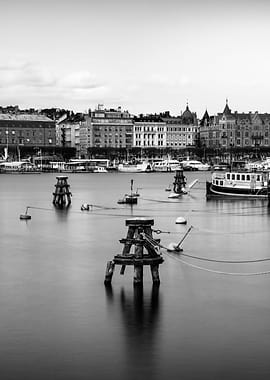 Stockholm Harbor Scene