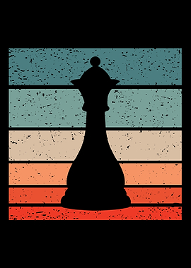 Queen Chess Retro Vintage