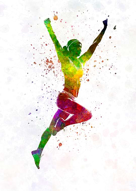 Winning runner athlete