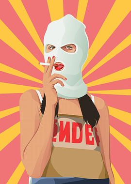 Beautiful woman in pop art