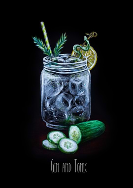 Gin and Tonic cocktail