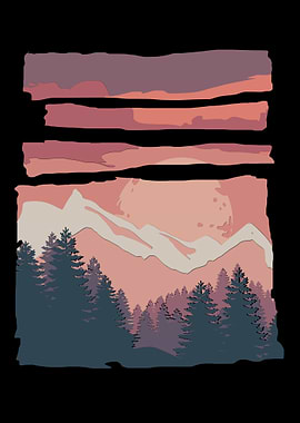 Sunset Mountains Nature