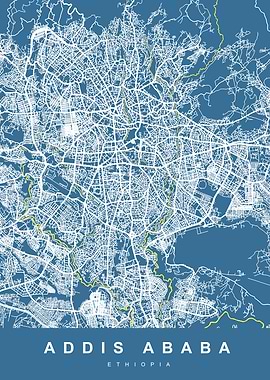 ADDIS ABABA Map ETHIOPIA