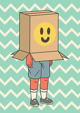 Cardboard boy