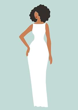 Women with Wedding Dress