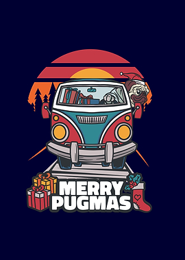 Pug Christmas holiday