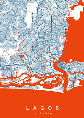 LAGOS City Map NIGERIA