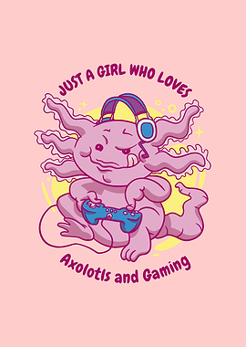 Axolotl and Gaming Girl