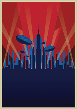 Vintage Art Deco City