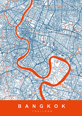 BANGKOK City Map THAILAND
