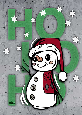 Ho Ho Ho Christmas Snowman