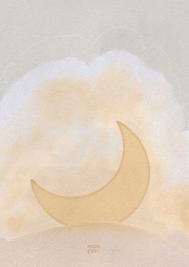 light Moon in the desert