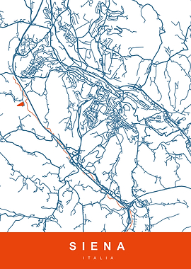 SIENA City Map ITALY