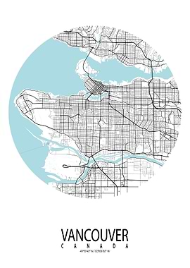 Vancouver City Map Circle