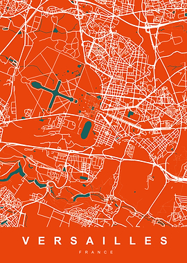 VERSAILLES City Map FRANCE
