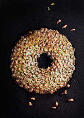 Peanut cookies on black