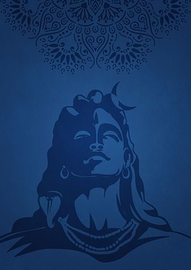 Hindu Lord Shiva Blue