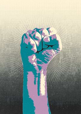 Raised fist concept