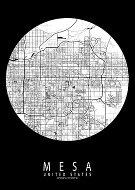 Mesa City Map Full Moon