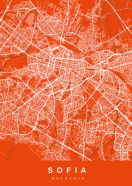 SOFIA City Map BULGARIA