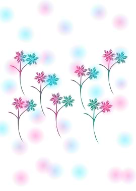 Colorful flowers art