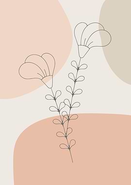 Floral Line Art Shapes
