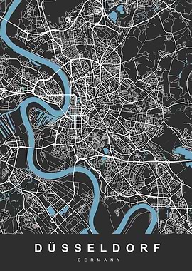 DUSSELDORF Map GERMANY