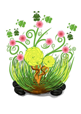 Flowers art abstract