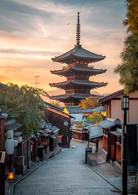 Pagoda at Sunset