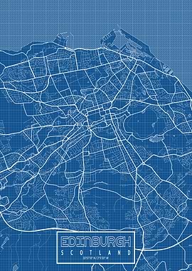 Edinburgh City Map Bluepri