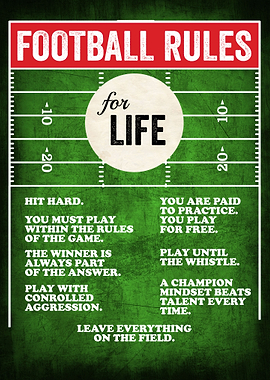 FOOTBALL RULES White Text