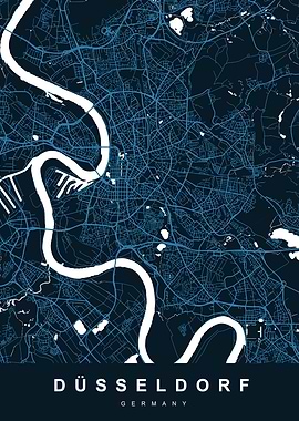 DUSSELDORF Map GERMANY