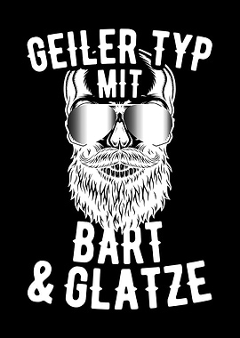 Geiler Typ Mit Bart Glatze