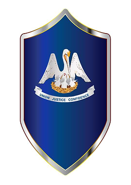 Louisiana Flag On Sheld