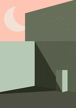 Minimal house nightview