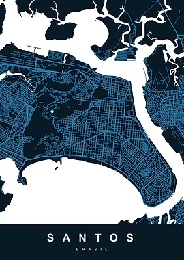 SANTOS Map BRAZIL