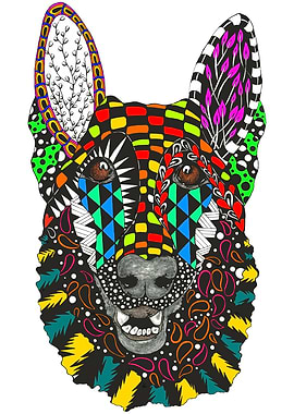 Abstract German Shepherd