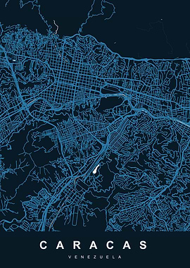 CARACAS Map VENEZUELA