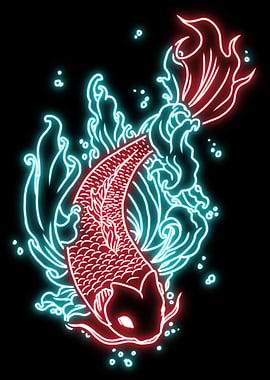 Koi Fish neon