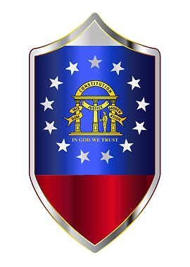 Georgia Flag On Shield