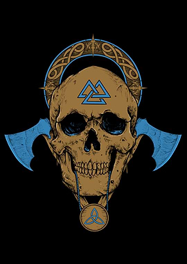 Pagan Norse Viking Skull